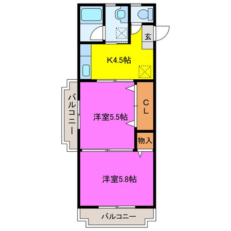 リバティヒルズの物件間取画像